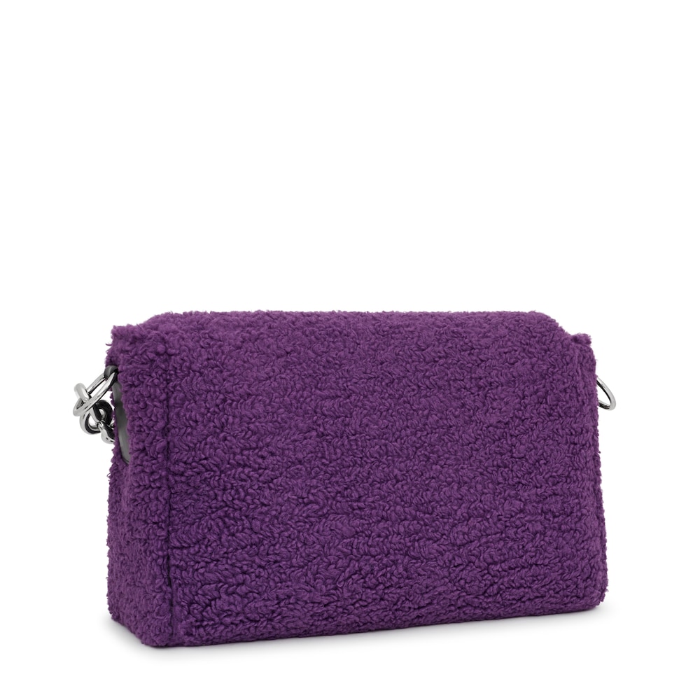 Duża liliowa torebka przez ramię TOUS Empire Fur