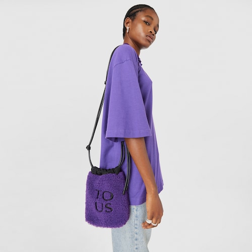 Mini bolso lila TOUS Empire Fur