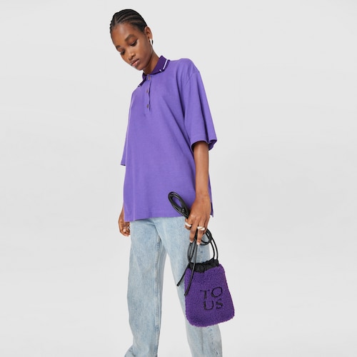 Mini bolso lila TOUS Empire Fur
