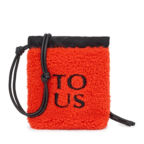 Orange TOUS Empire Fur Minibag