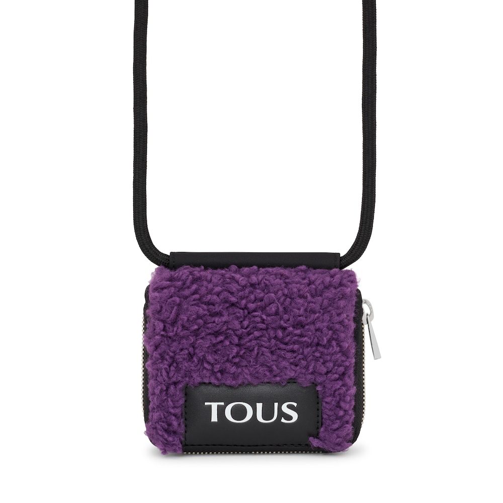 Monedero colgante lila TOUS Empire Fur image number 0