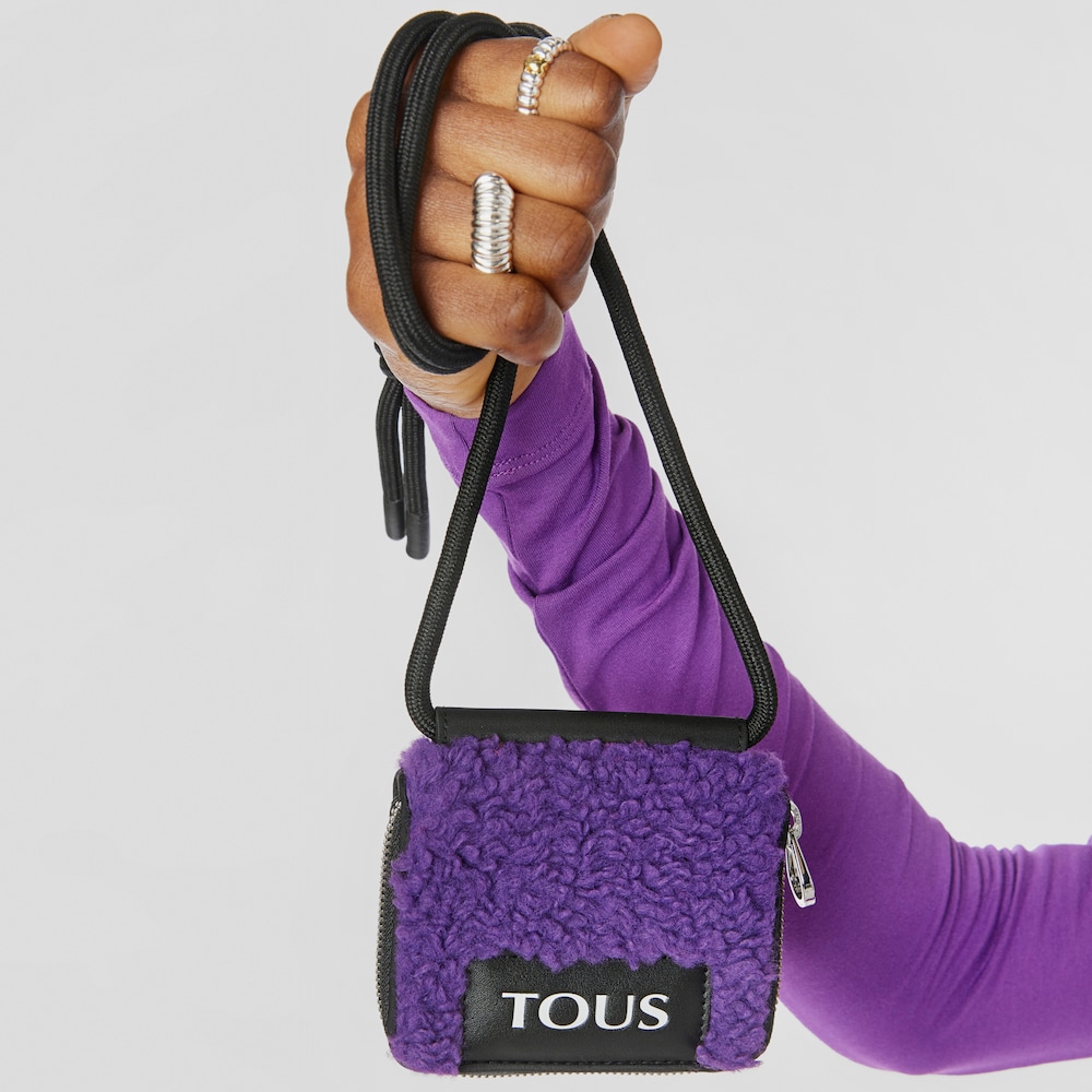 Monedero colgante lila TOUS Empire Fur image number 5