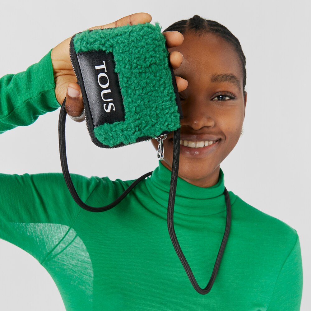 Monedero colgante verde TOUS Empire Fur image number 3