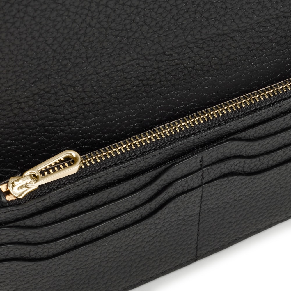 Billetera Flat de piel negra TOUS Balloon
