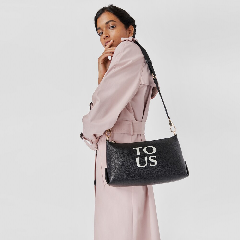 Black leather TOUS Balloon crossbody bag image number 8