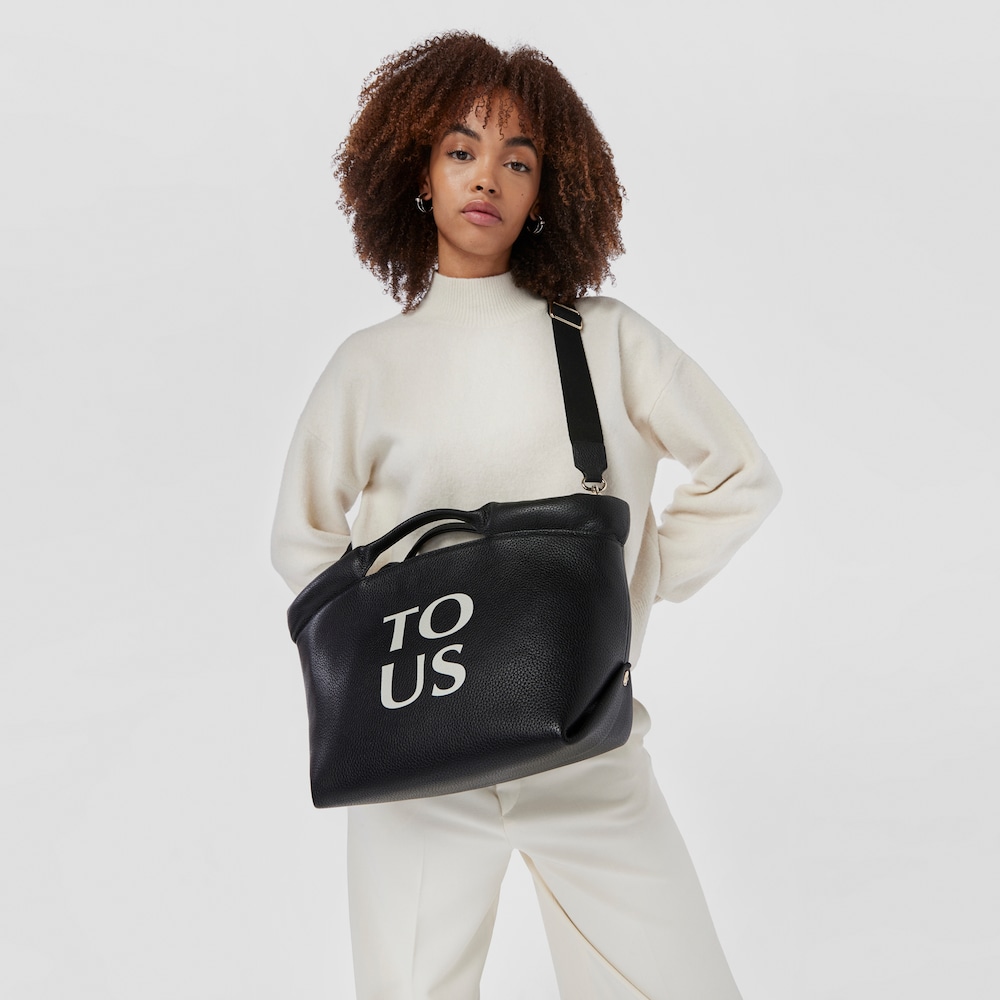 Medium black leather TOUS Balloon Tote bag