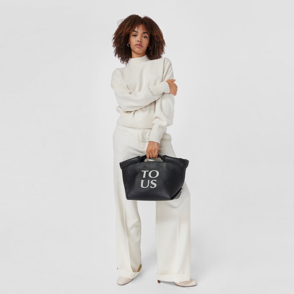 Medium black leather TOUS Balloon Tote bag