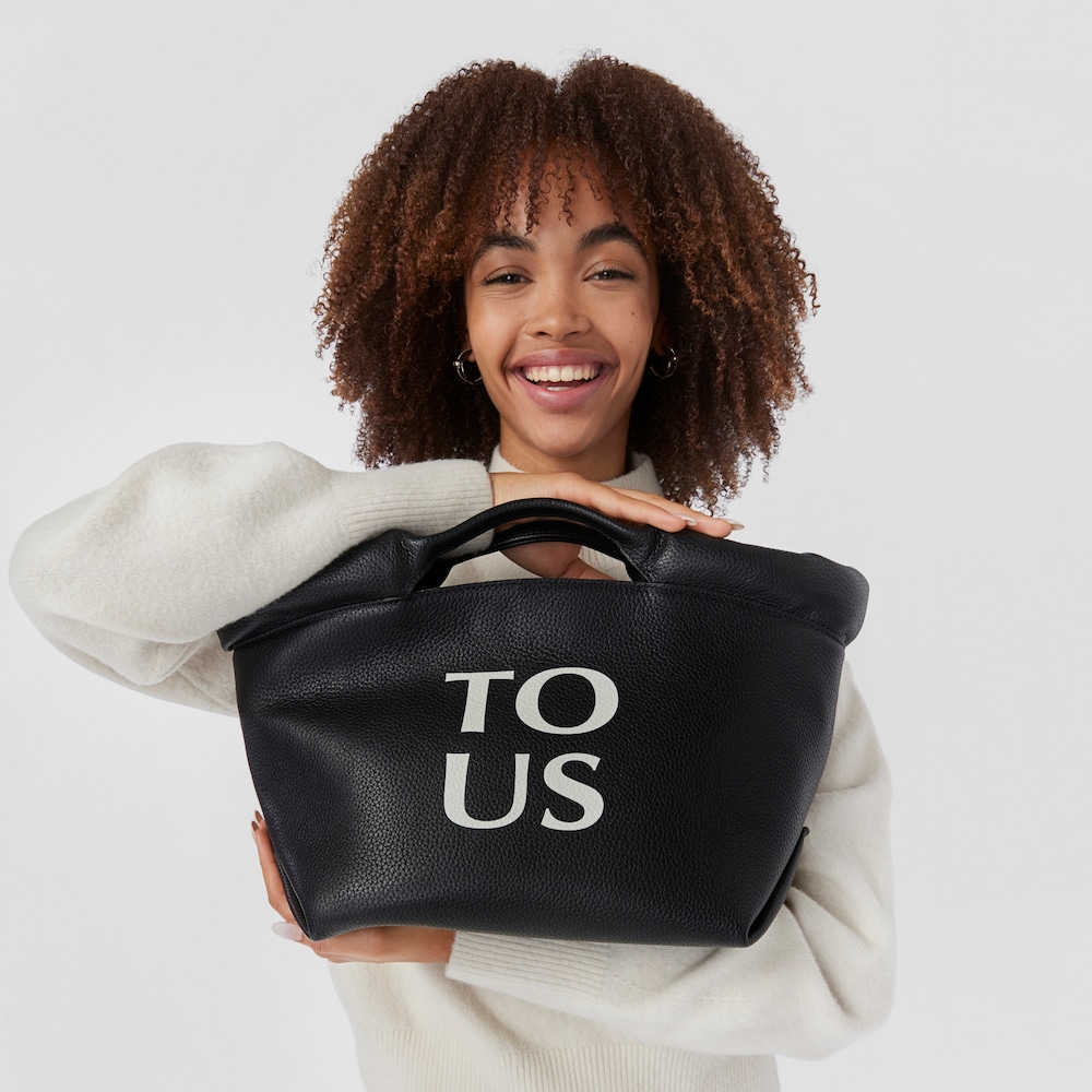 Medium black leather TOUS Balloon Tote bag