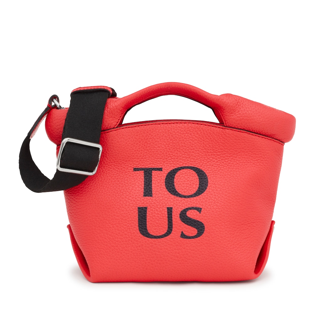 Small coral-colored leather TOUS Balloon Tote bag image number 0