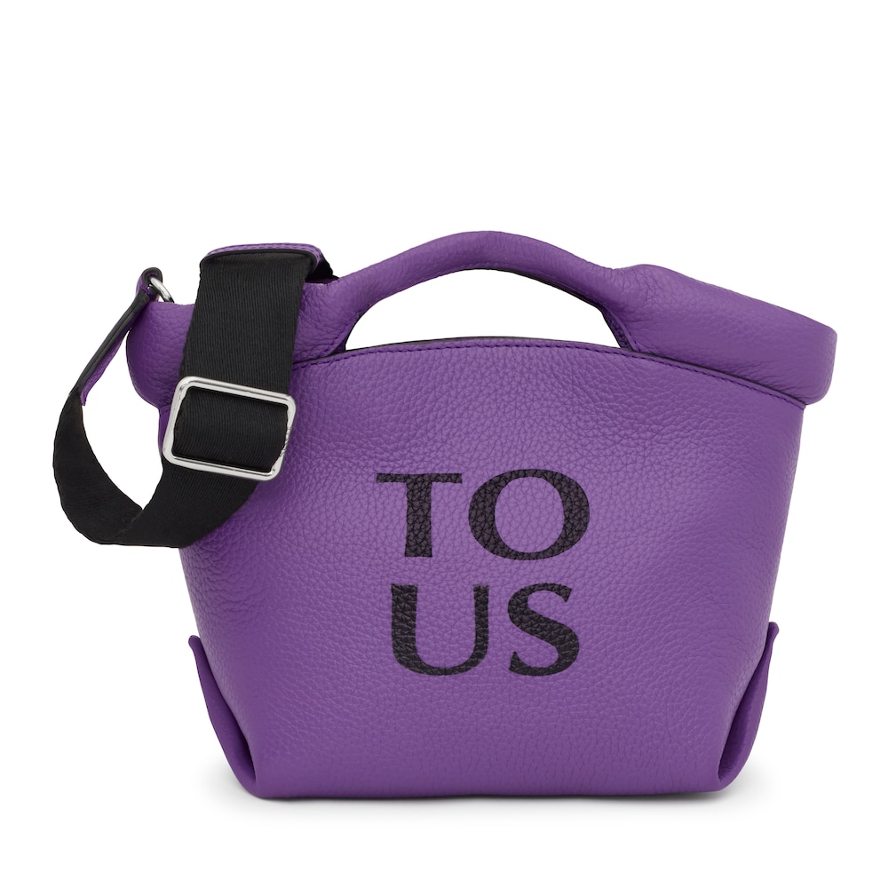 Small lilac-colored leather TOUS Balloon Tote bag image number 0