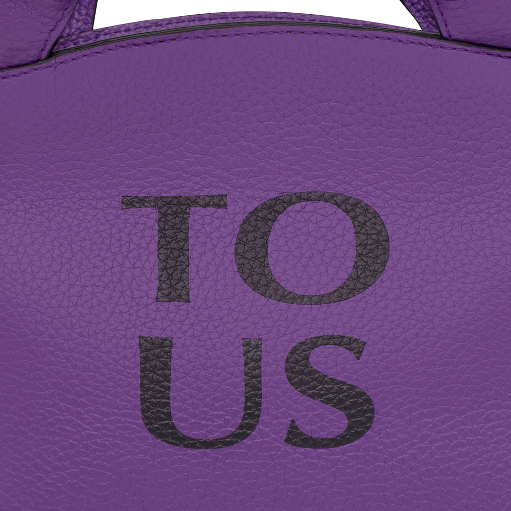 Small lilac-colored leather TOUS Balloon Tote bag image number 3