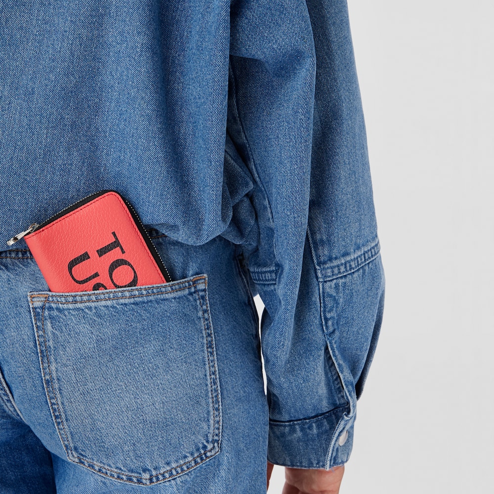 Porta-moedas TOUS Balloon em pele coral