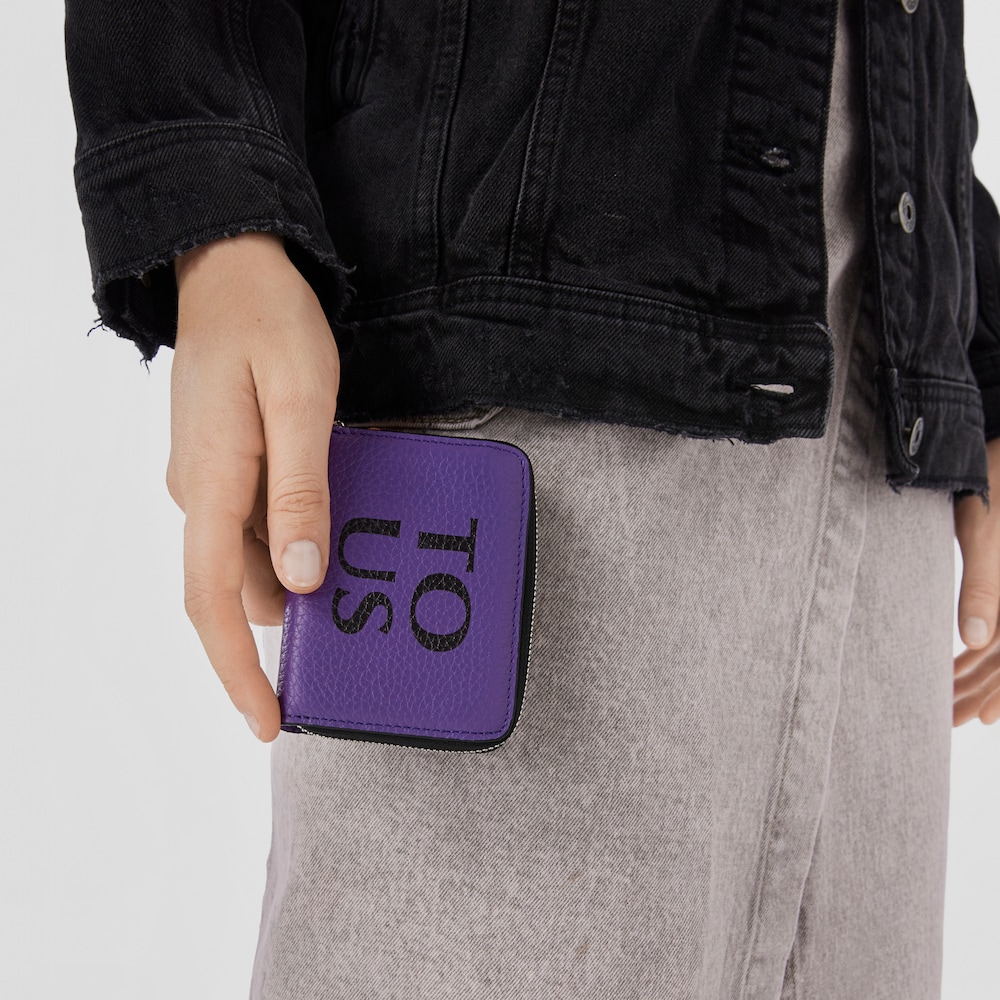 Monedero de piel lila TOUS Balloon