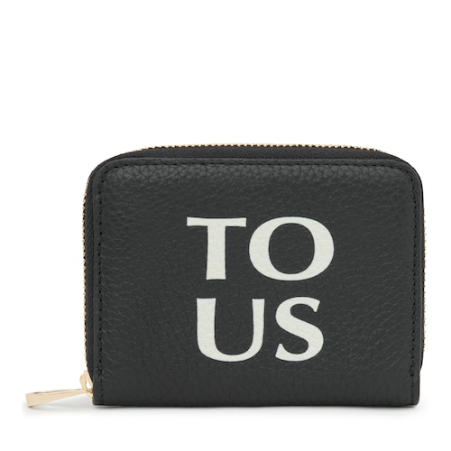 Czarna sk&oacute;rzana portmonetka TOUS Balloon