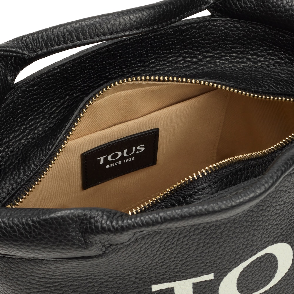 Small black leather TOUS Balloon Tote bag image number 2