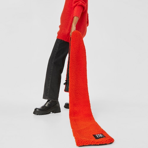Coral-colored TOUS Pop Warm Scarf