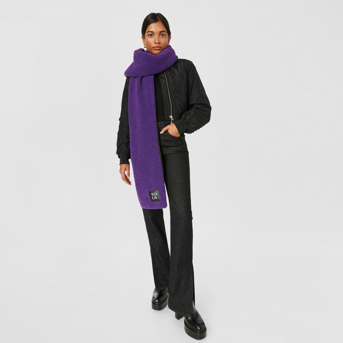 Bufanda morada TOUS Pop Warm