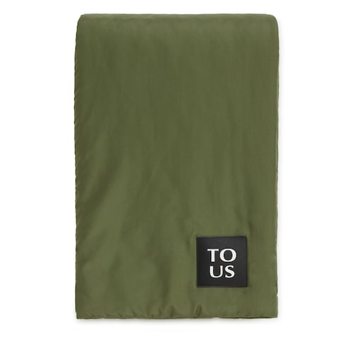Khaki-colored TOUS Balloon Padded Hooded scarf