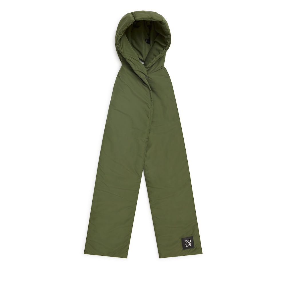 Bufanda con capucha caqui TOUS Balloon Padded