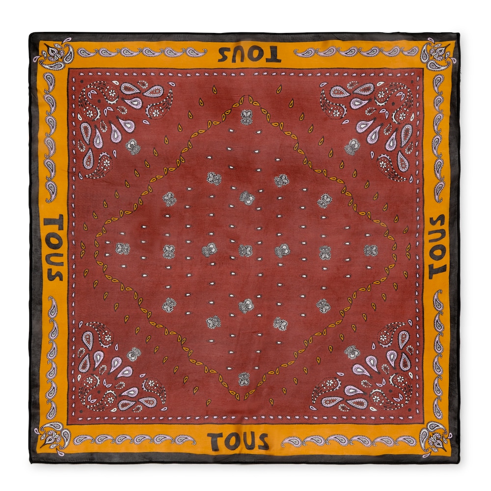 Pañuelo de viscosa bandana marrón TOUS Crinkled image number 0
