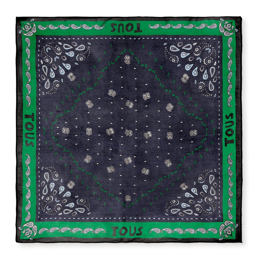 Pañuelo de viscosa bandana lila TOUS Crinkled image number 0