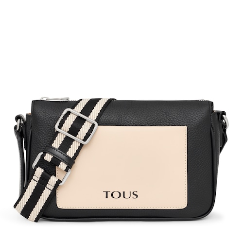 Średnia czarna skórzana torebka przez ramię TOUS Empire image number 0