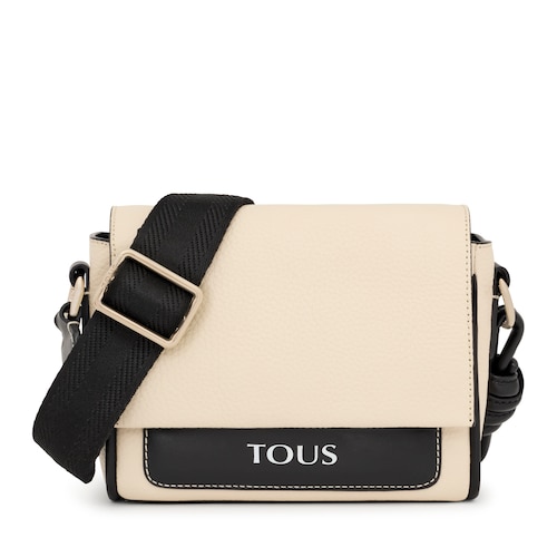 Borsa a tracolla TOUS Empire piccola in pelle beige image number 0