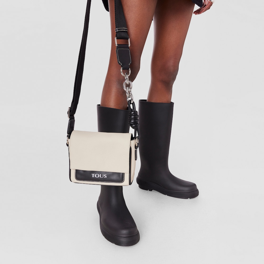 Mała beżowa sk&oacute;rzana torebka przez ramię TOUS Empire