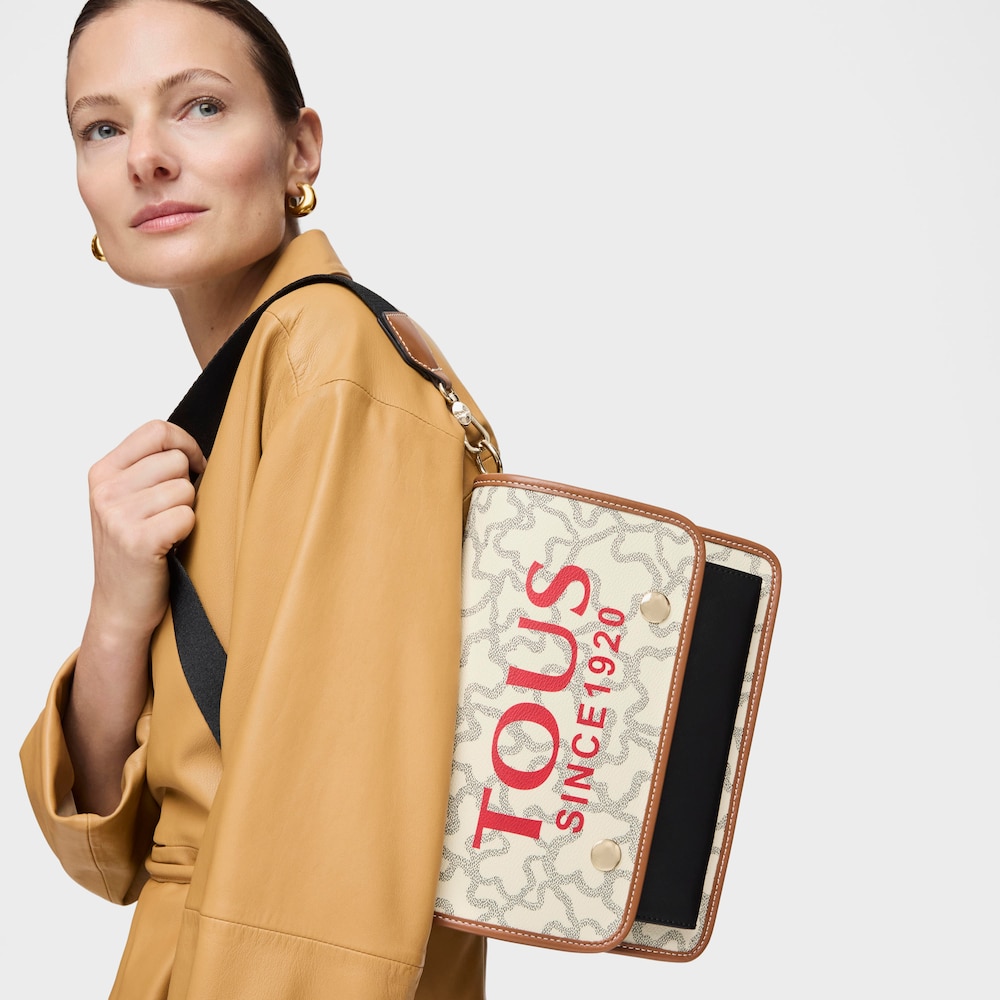 Bandolera mediana Audree beige Kaos Icon