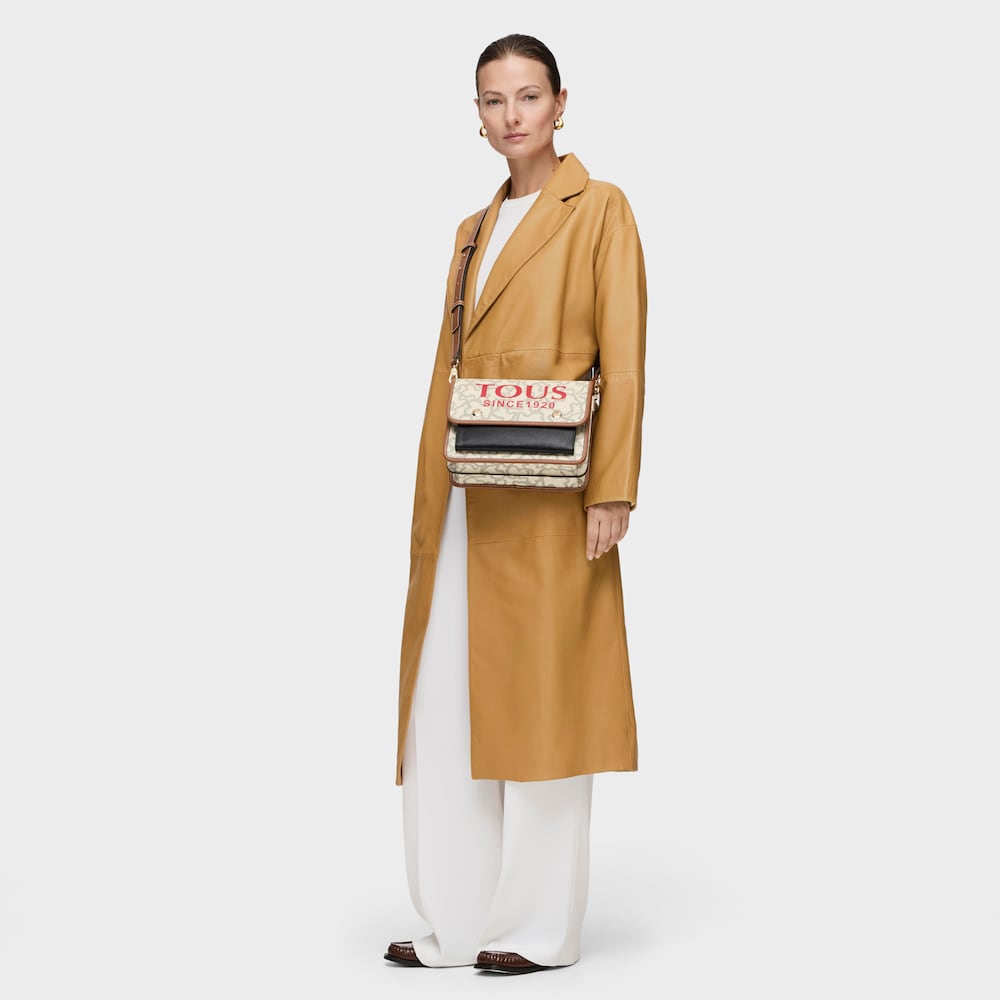 Bandolera mediana Audree beige Kaos Icon