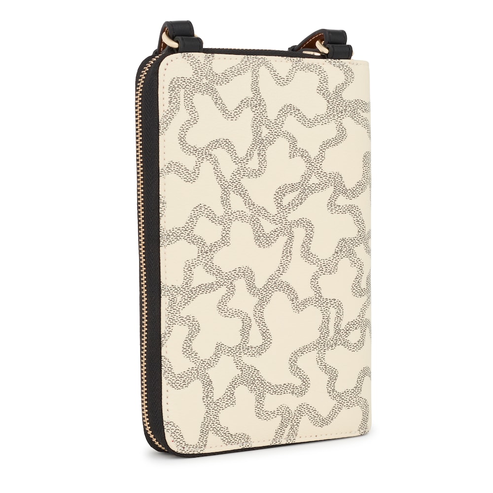 Portam&oacute;vil colgante con billetera beige Kaos Icon