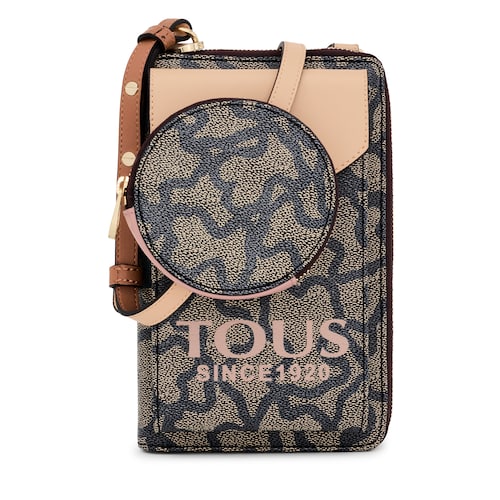 Black Kaos Icon hanging phone pouch with wallet