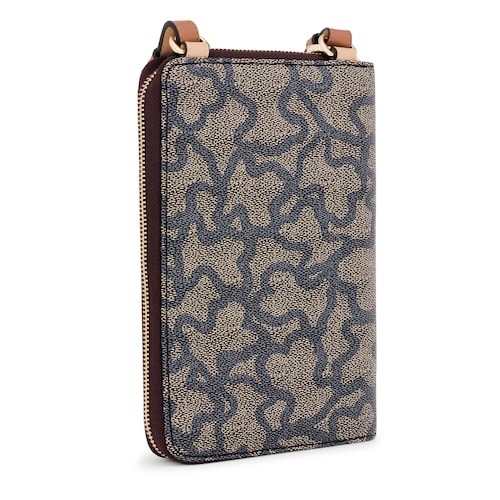Black Kaos Icon hanging phone pouch with wallet