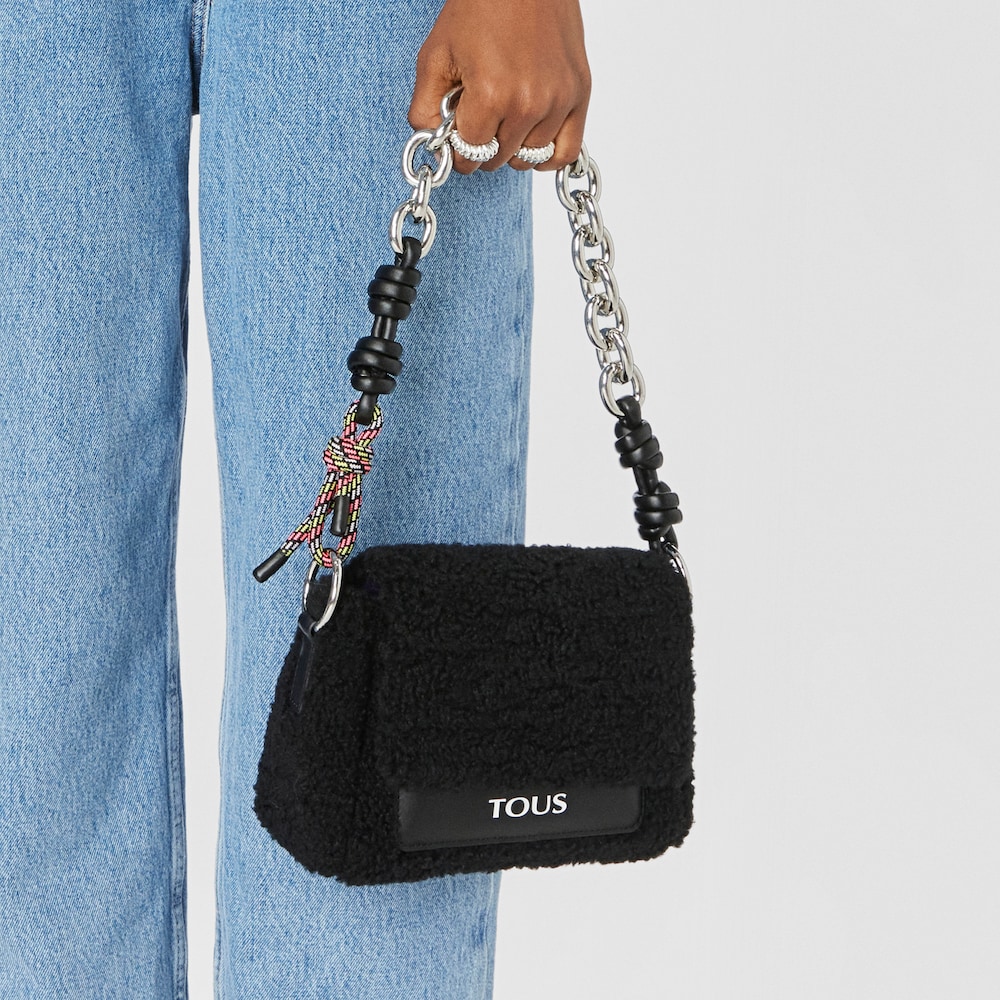 Small black TOUS Empire Fur Crossbody bag image number 5