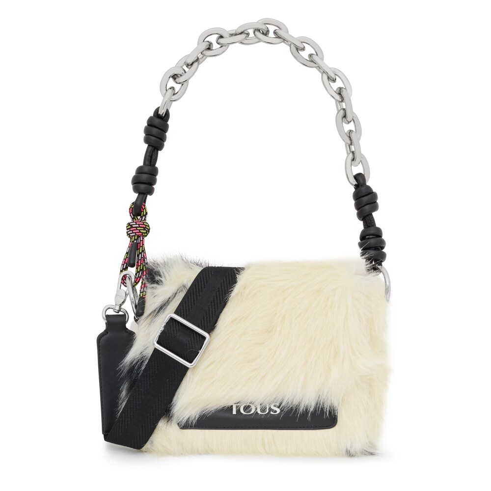 Small black and white TOUS Empire Fur Crossbody bag image number 0