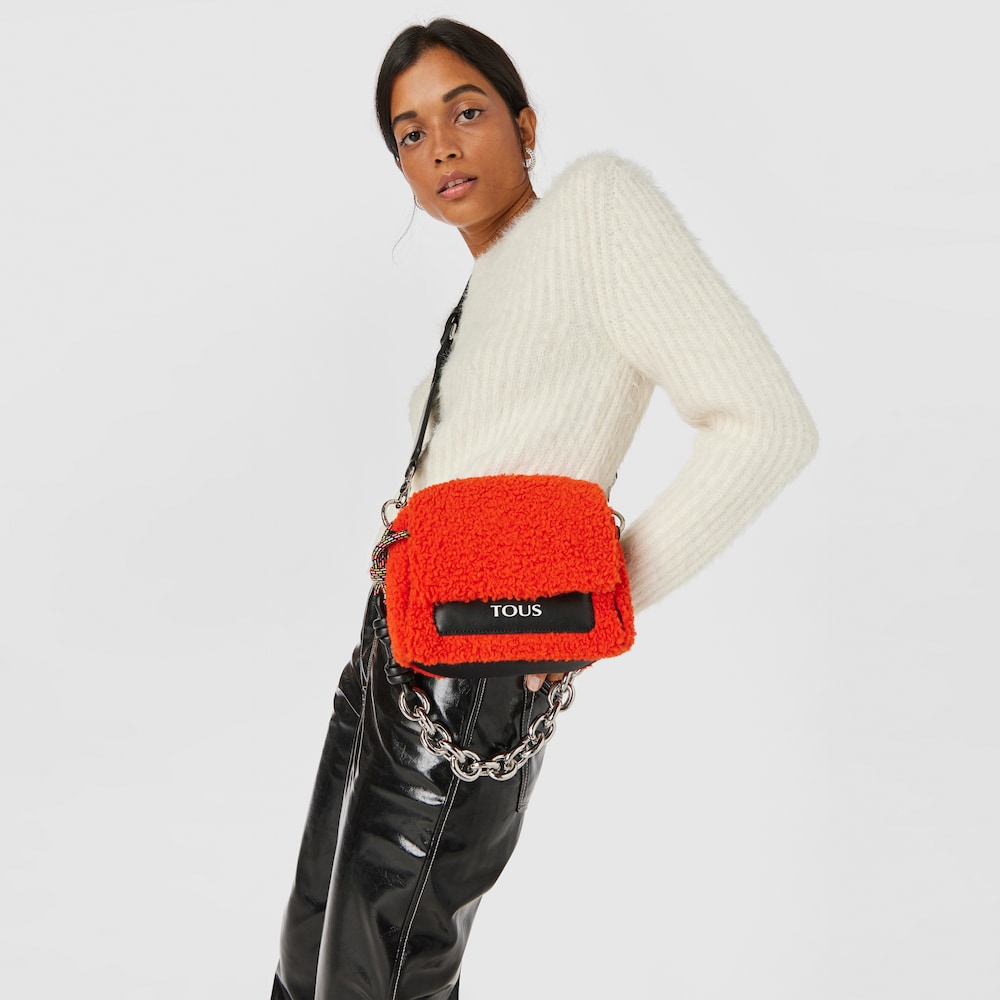 Small orange TOUS Empire Fur Crossbody bag image number 3