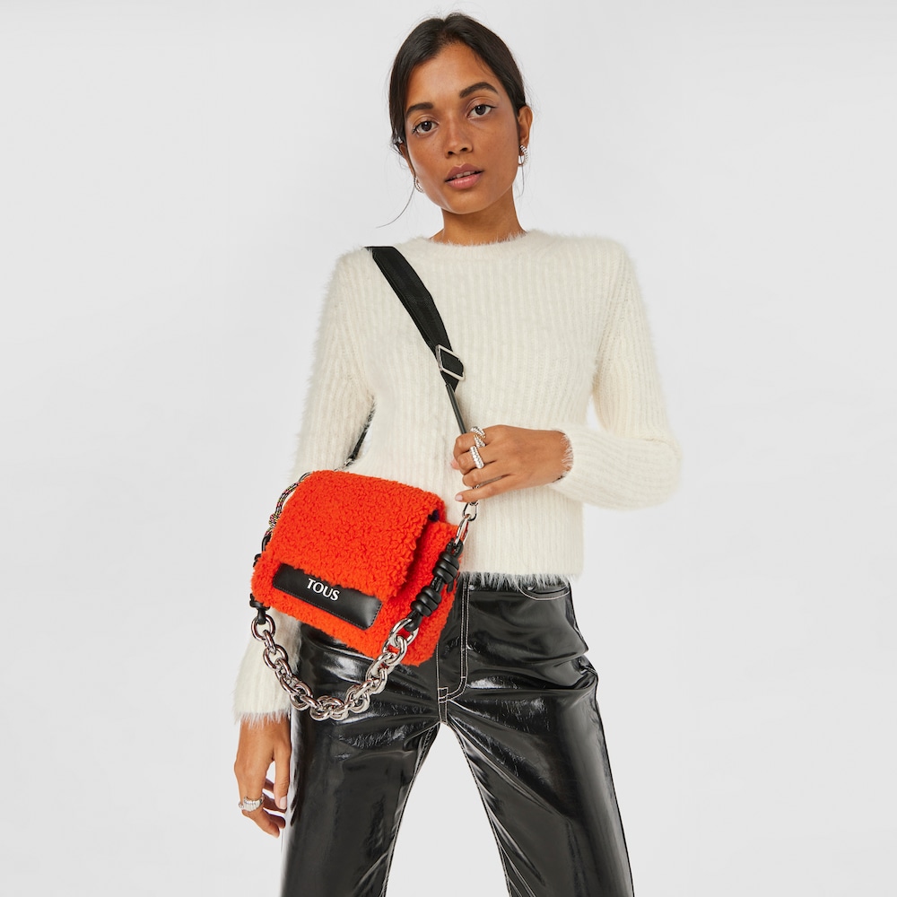 Small orange TOUS Empire Fur Crossbody bag image number 6