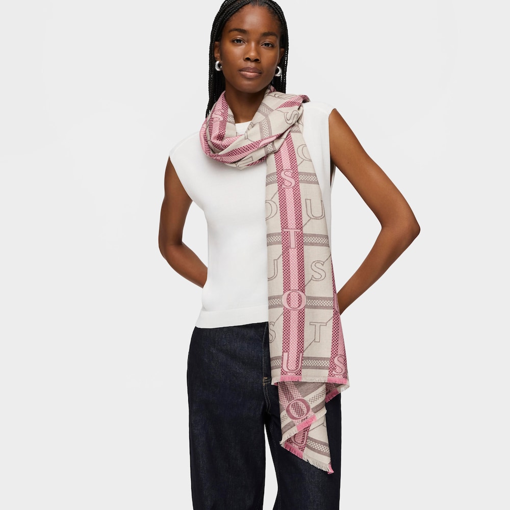 Foulard beige y rosa TOUS Legacy Jacquard