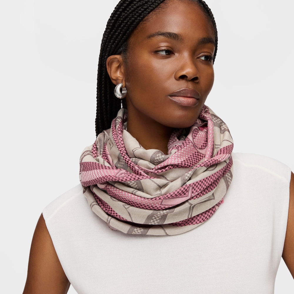 Foulard beige y rosa TOUS Legacy Jacquard