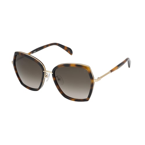 Lunettes de soleil Square Mesh havane image number 0