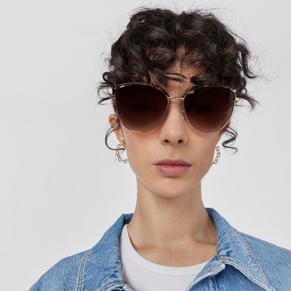 Lentes de sol TOUS Metal Mesh marr&oacute;n