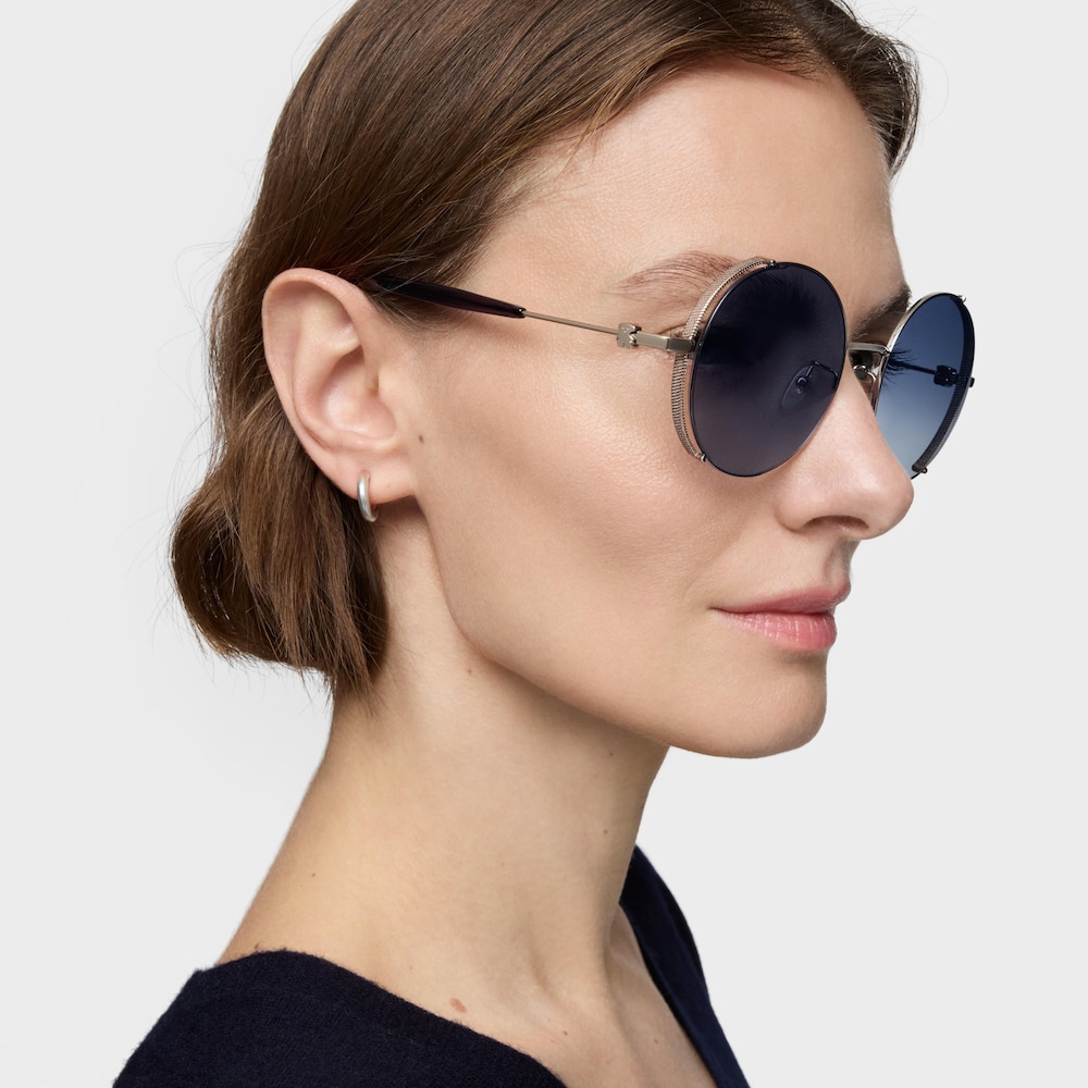 Gafas de sol Round Metal azul