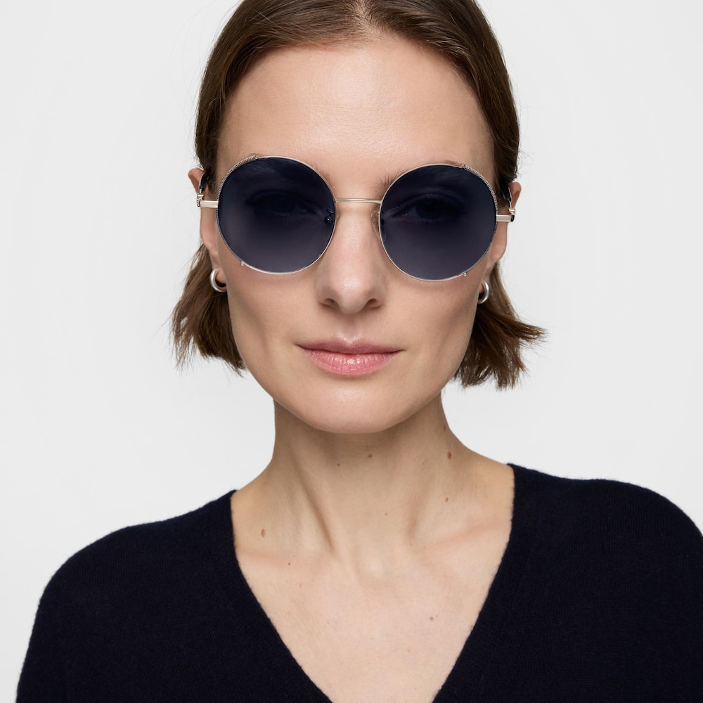 Gafas de sol Round Metal azul