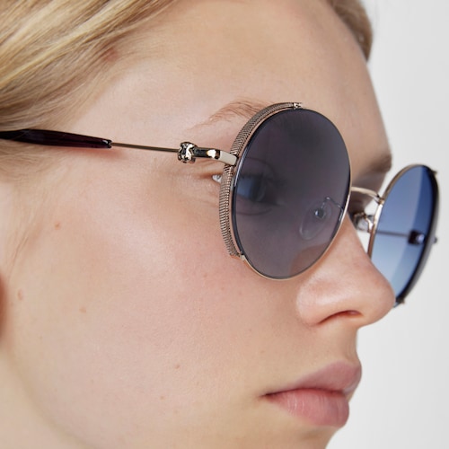 Blue Sunglasses Round Metal