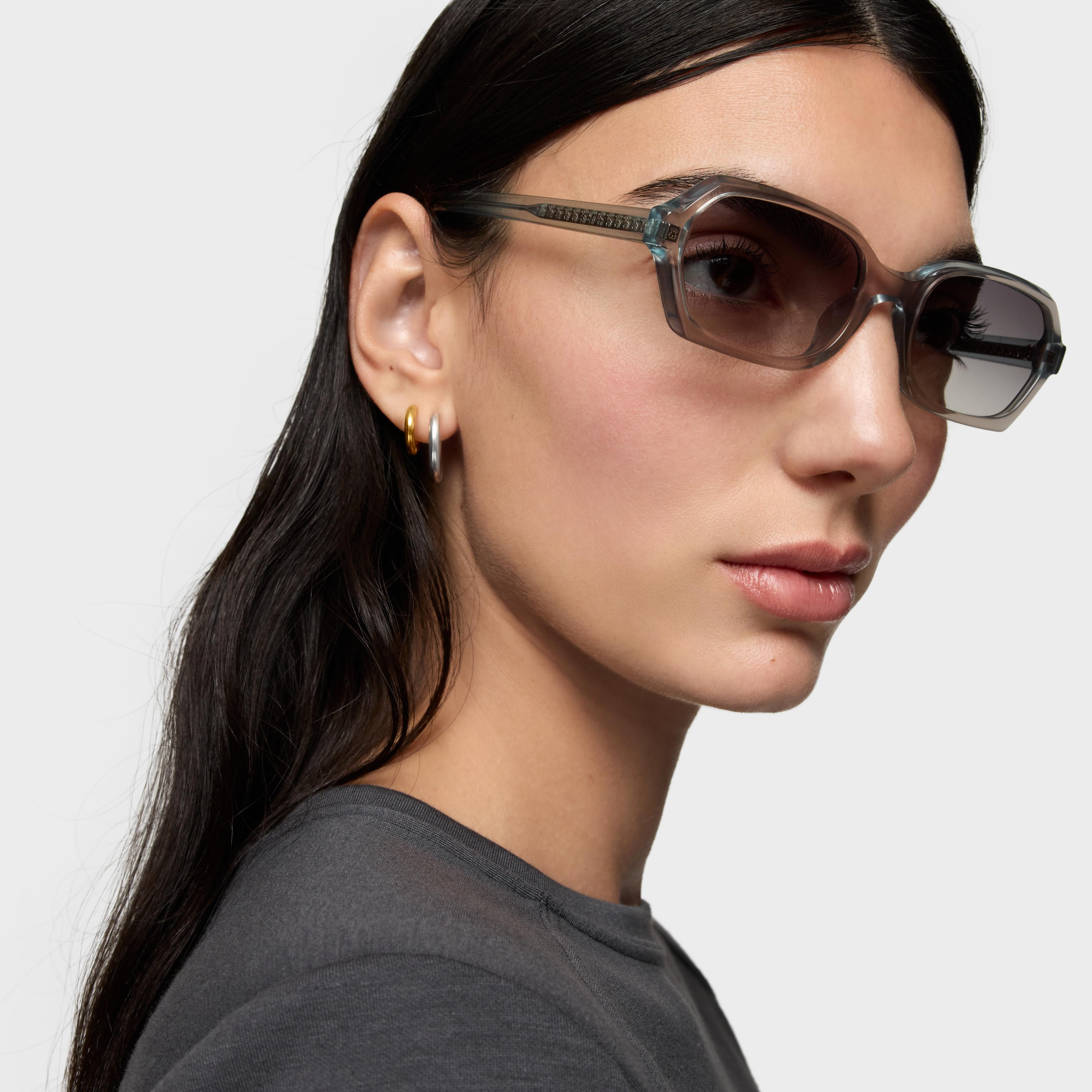 Green Sunglasses Pale Oval