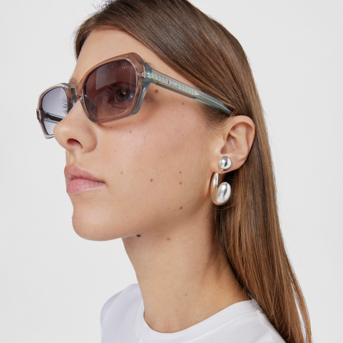 Green Sunglasses Pale Oval
