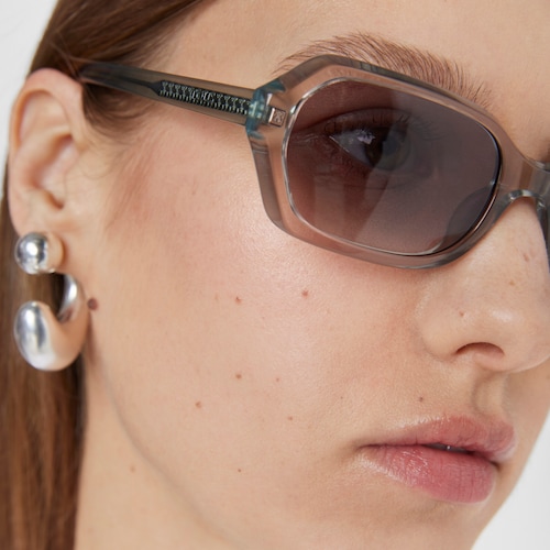 Green Sunglasses Pale Oval