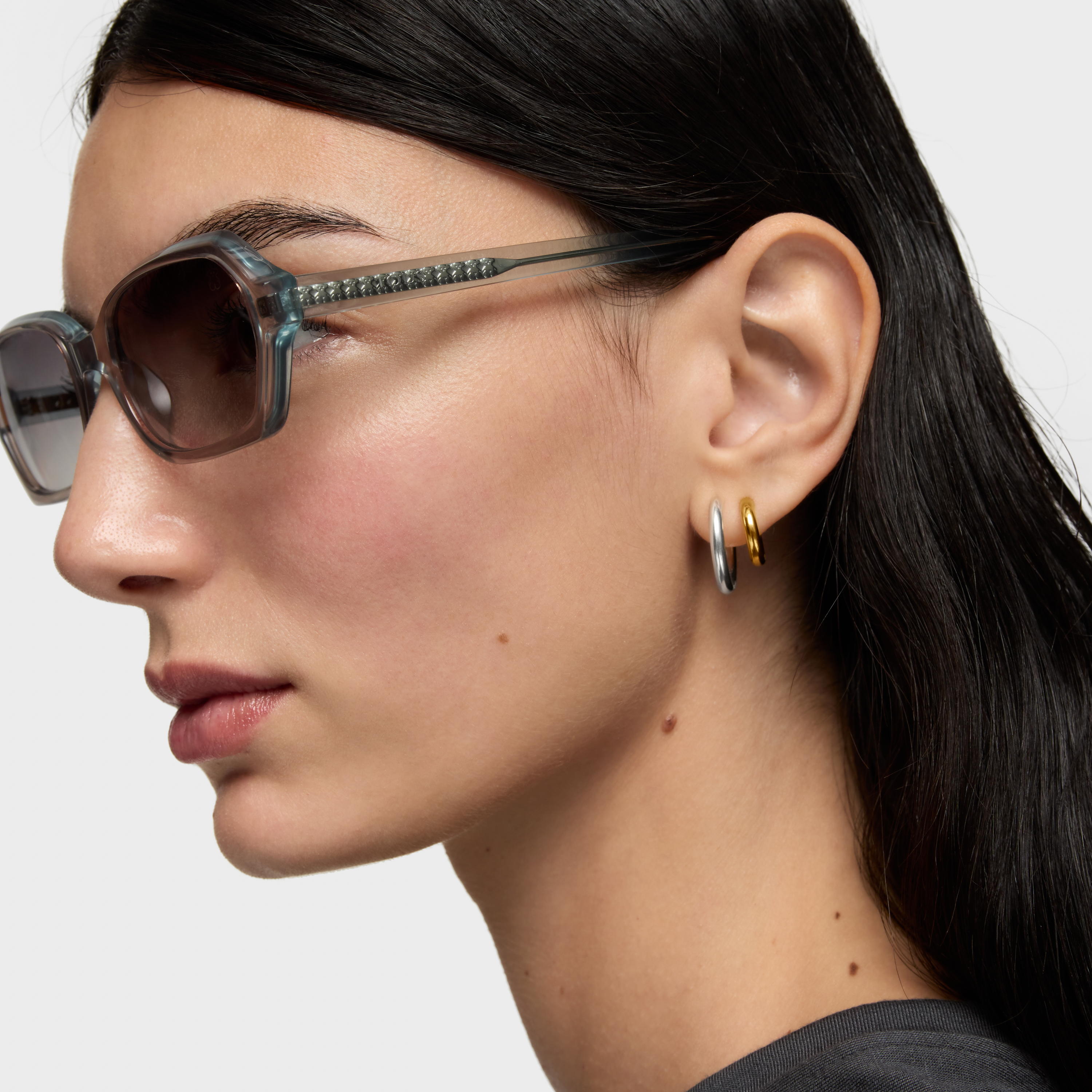 Green Sunglasses Pale Oval