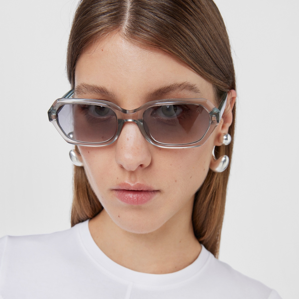 Green Sunglasses Pale Oval