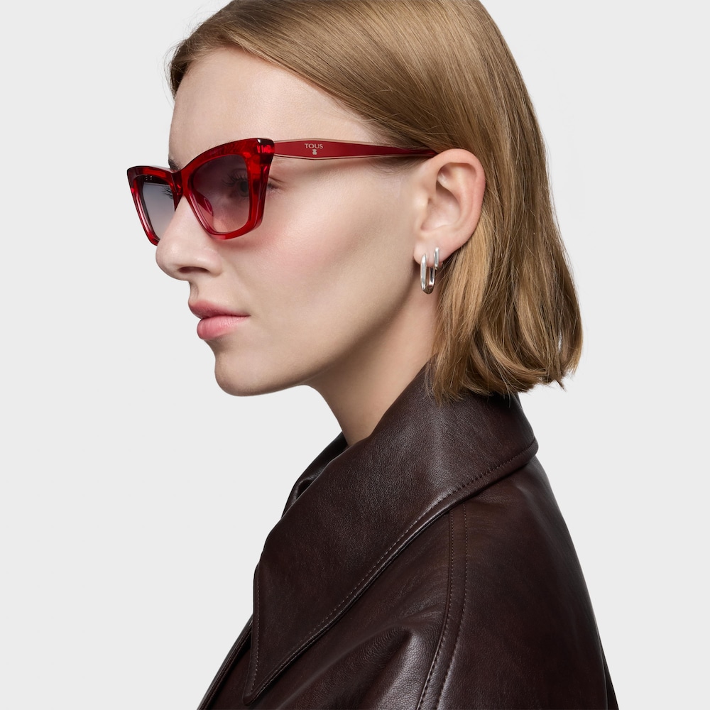 Lunettes de soleil rouges Transparent